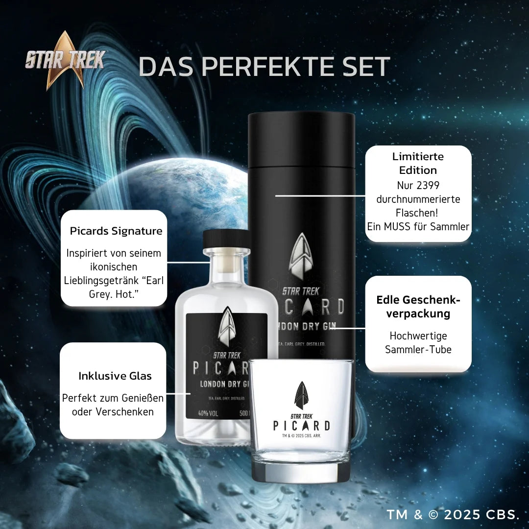 Star Trek Picard Earl Grey Gin Sammlerbox
