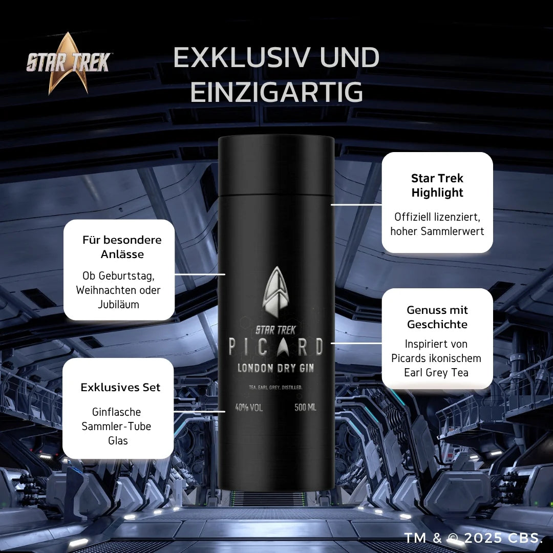 Star Trek Picard Earl Grey Gin Sammlerbox
