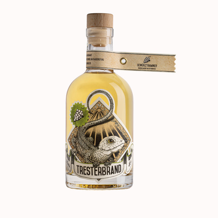 Tresterbrand Gewürztraminer im Eichenfass