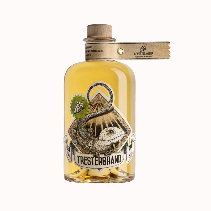 Tresterbrand Gewürztraminer im Eichenfass